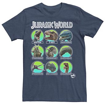 Men's Jurassic World Two Dino Heads Chart Tee