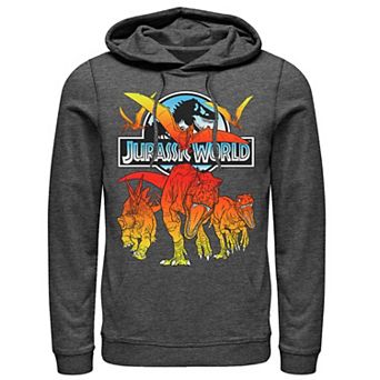 Men's Jurassic World Two Dino Charging Comic Pop Hoodie
