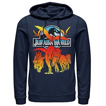 Men's Jurassic World Two Dino Charging Comic Pop Hoodie