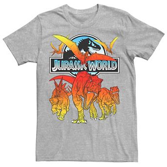 Men's Jurassic World Two Dino Charging Comic Pop Tee