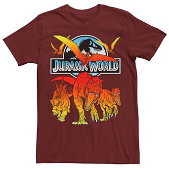 Men's Jurassic World Two Dino Charging Comic Pop Tee