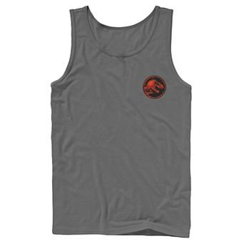 Men's Jurassic World Two T-Rex Magma Pocket Icon Tank Top
