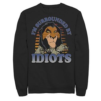 Disney's The Lion King Scar Surrounded By Idiots Sunset Poster Men's Sweatshirt