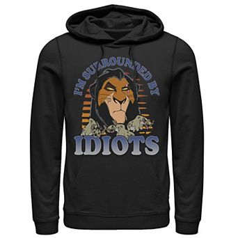 Disney's Lion King Scar Surrounded By Idiots Sunset Poster Men's Hoodie