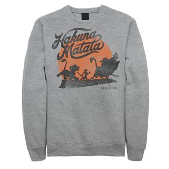 Disney's The Lion King Hakuna Matata Orange Sunset Vintage Men's Sweatshirt