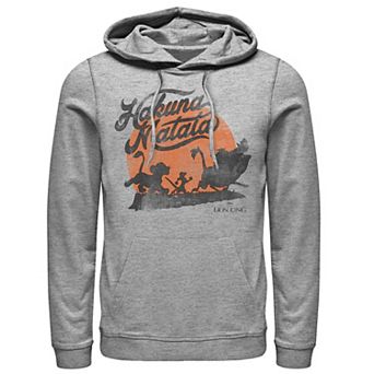 Disney's Lion King Hakuna Matata Orange Sunset Vintage Men's Hoodie
