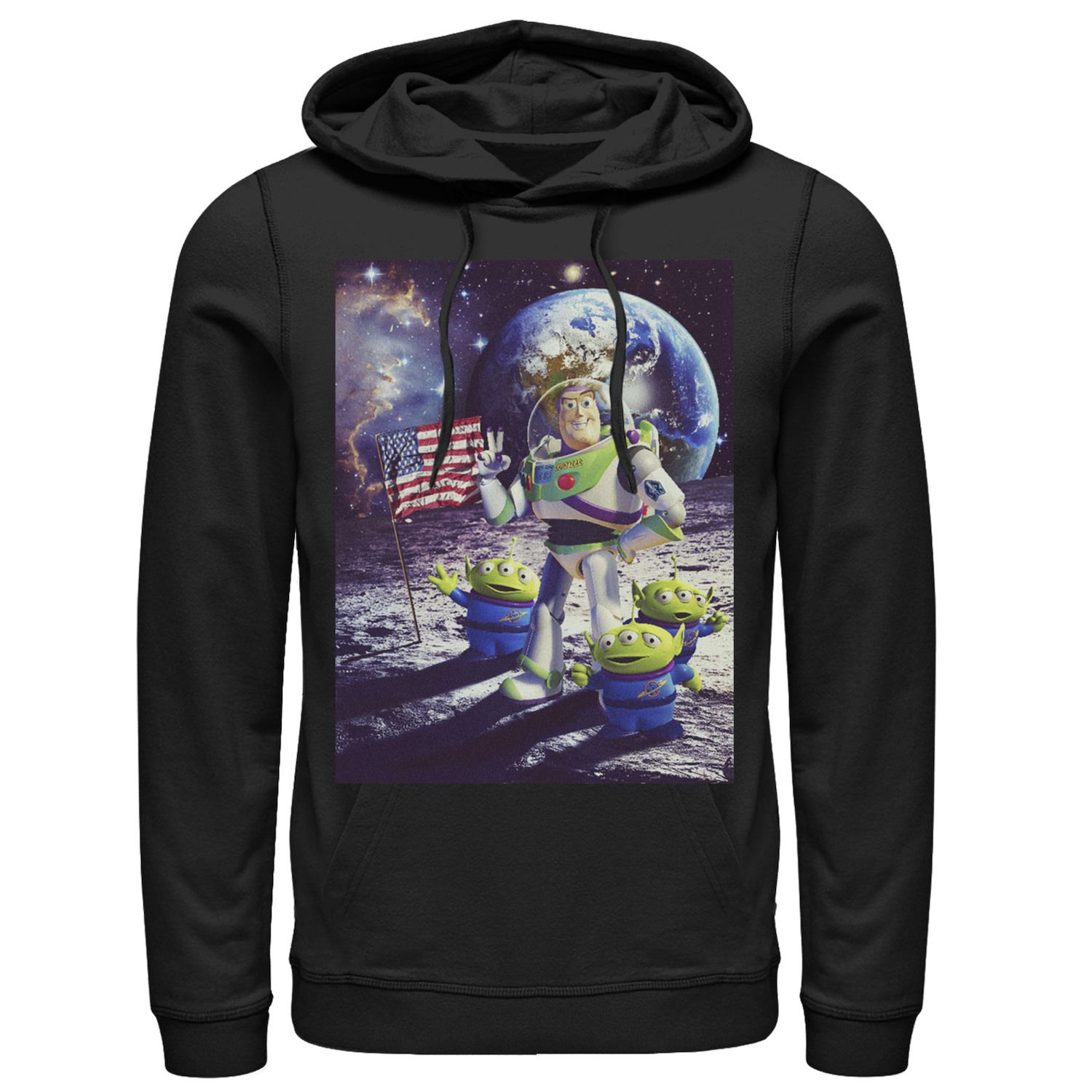 Image for Disney / Pixar Men's Toy Story Buzz and Aliens On The Moon Photo Hoodie at Kohl's.