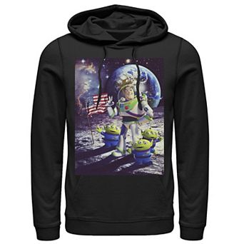 Disney / Pixar's Toy Story Buzz Lightyear & Aliens Men's On The Moon Photo Hoodie