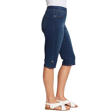 Petite Gloria Vanderbilt Avery Pull-On Rivet Hem Skimmer Jeans