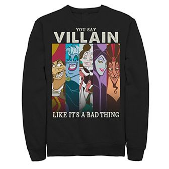Disney's Villains Colorful Group Shot Humor Men's Sweatshirt