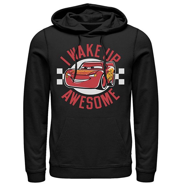 Men s Disney Pixar Cars 3 McQueen Wake Up Awesome Hoodie