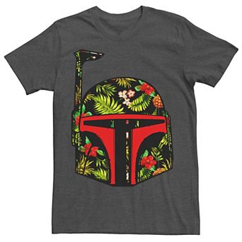 Men's Star Wars Boba Fett Tropical Print Helmet Tee