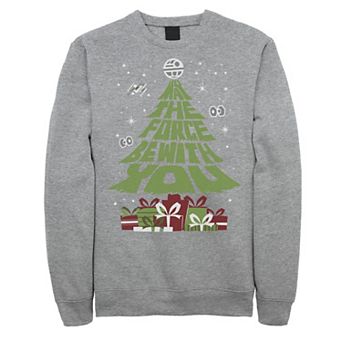 Men's Star Wars May The Force Be With You Christmas Tree Sweatshirt