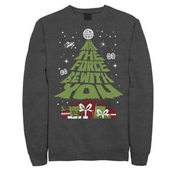Men's Star Wars May The Force Be With You Christmas Tree Sweatshirt