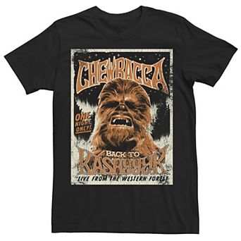 Men's Star Wars Chewbacca Vintage Concert Poster Tee