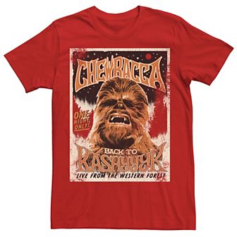 Men's Star Wars Chewbacca Vintage Concert Poster Tee