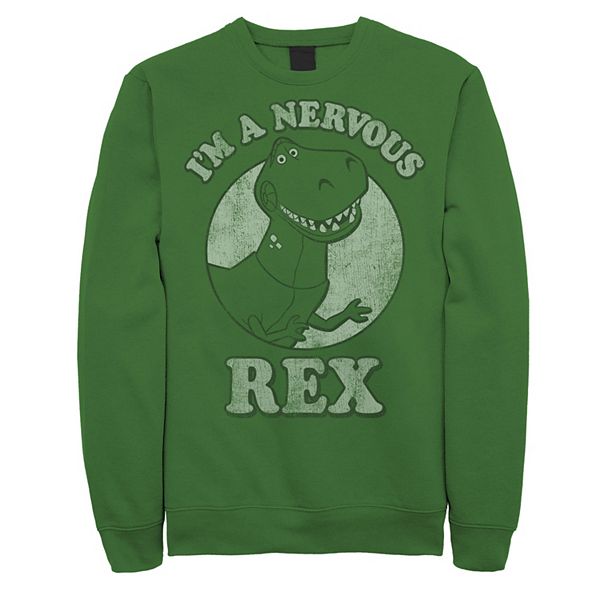 Men's Disney Pixar Toy Story I'm A Nervous Rex Dinosaur Sweatshirt