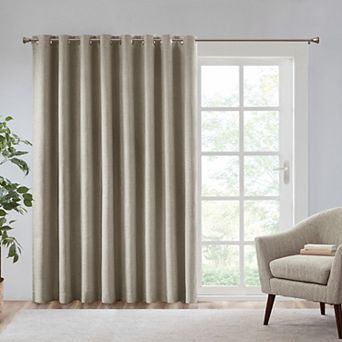 Madison Park Arlie Printed Heathered 1-Panel Blackout Patio Curtain