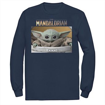 Men's Star Wars The Mandalorian The Child aka Baby Yoda Big Eyes Portrait Tee