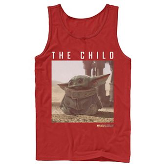 Men's Star Wars The Mandalorian The Child aka Baby Yoda Long Ears Photo Tank Top