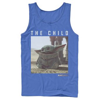 Men's Star Wars The Mandalorian The Child aka Baby Yoda Long Ears Photo Tank Top