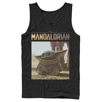 Men's Star Wars The Mandalorian The Child aka Baby Yoda Portrait Logo Tank Top