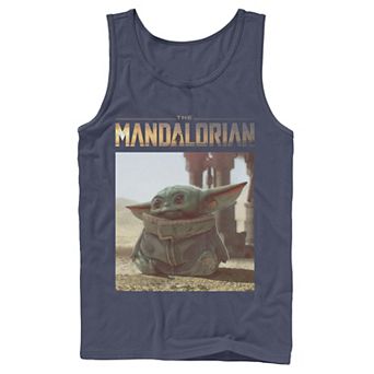 Men's Star Wars The Mandalorian The Child aka Baby Yoda Portrait Logo Tank Top