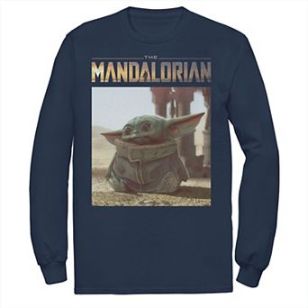Men's Star Wars The Mandalorian The Child aka Baby Yoda Portrait Logo Tee
