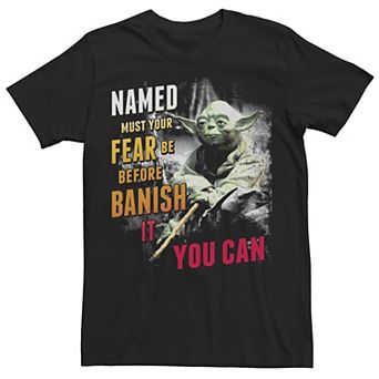 Men's Star Wars Yoda Wise Quote Portrait Tee