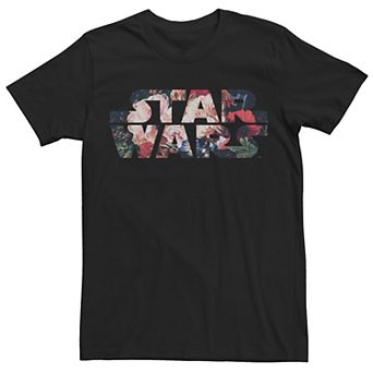 Men's Star Wars Antique Flower Print Logo Tee