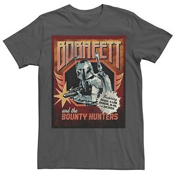 Men's Star Wars Boba Fett And The Bounty Hunters Poster Tee