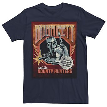 Men's Star Wars Boba Fett And The Bounty Hunters Poster Tee