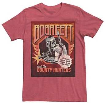 Men's Star Wars Boba Fett And The Bounty Hunters Poster Tee