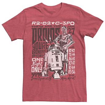 Men's Star Wars R2-D2 And C-3PO The Droids You're Looking For Show Tee