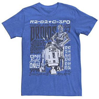 Men's Star Wars R2-D2 And C-3PO The Droids You're Looking For Show Tee