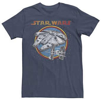 Men's Star Wars Falcon and TIE Fighters Tee
