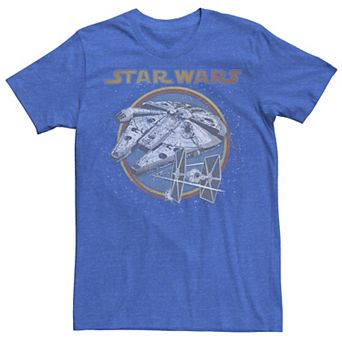Men's Star Wars Falcon and TIE Fighters Tee
