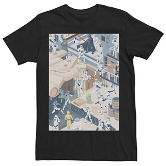 Men's Star Wars Character Mashup Poster Tee