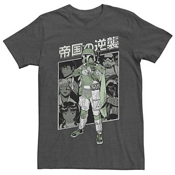 Men's Star Wars Boba Fett Kanji Anime Poster Tee