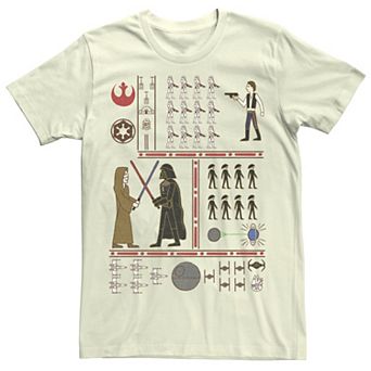 Men's Star Wars Hieroglyphic Style Tee