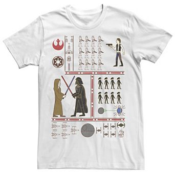 Men's Star Wars Hieroglyphic Style Tee