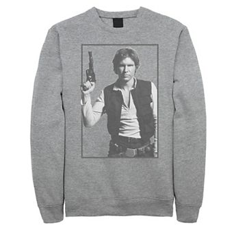 Men's Star Wars Han Solo Black And White Poster Sweatshirt