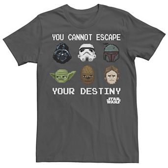 Men's Star Wars Good & Evil 8-Bit Can't Escape Pixelate Tee