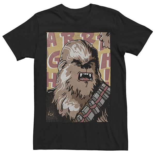 Men's Star Wars Chewbacca Comic Book Character Portrait Tee