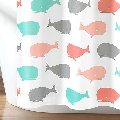 Lush Decor Whale Shower Curtain
