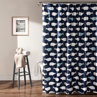 Lush Decor Whale Shower Curtain