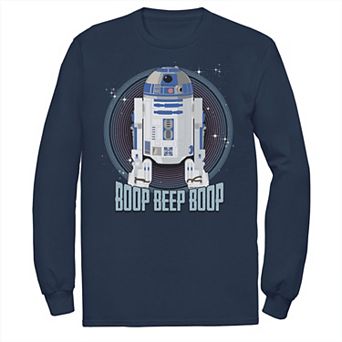 Men's Star Wars R2-D2 Boop Quote Circle Design Tee