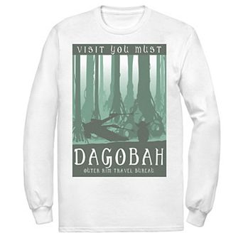 Men's Star Wars Visit You Must Dagobah Silhouette Poster Tee