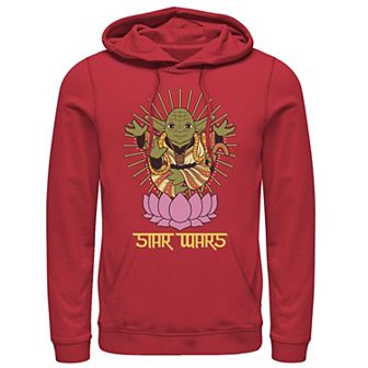 Men's Star Wars Yoda Lotus Flower Portrait Hoodie
