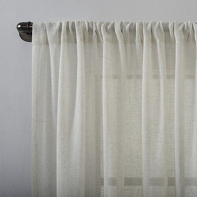 Clean Window Crushed Texture Anti-Dust Sheer Window Curtain